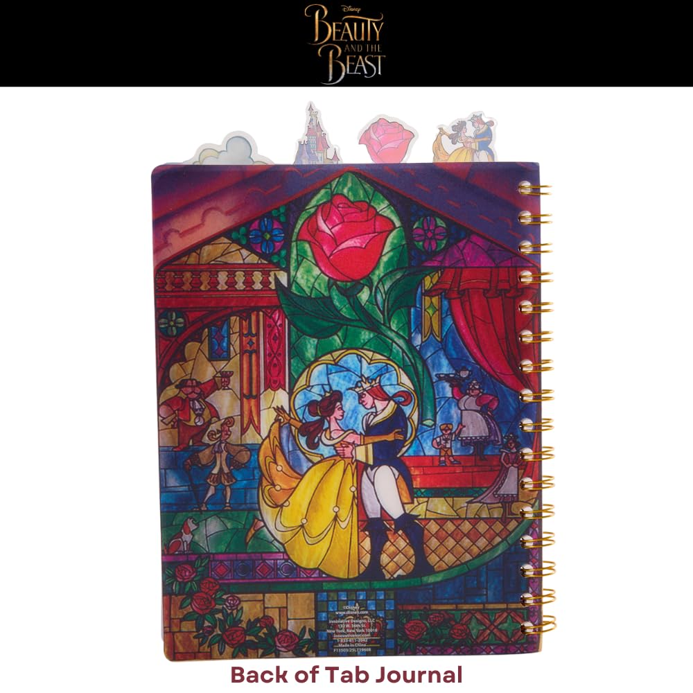 Disney Beauty and the Beast Tab Journal Spiral Notebook with Cute